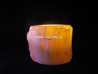 svícen selenit - leštěný