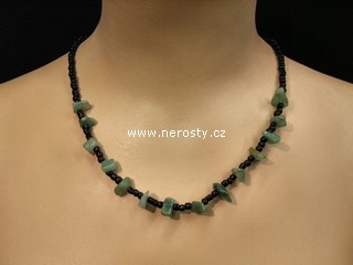 avanturín, korálky