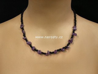 ametyst, korálky