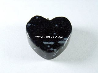 vločkový obsidián, srdce