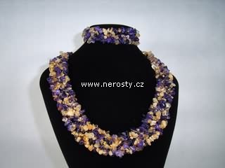 ametyst a citrín, souprava