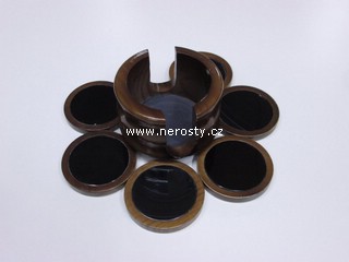 achát, podložky pod sklenice