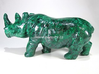 malachit, nosorožec