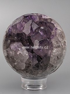 ametyst s krystaly, koule