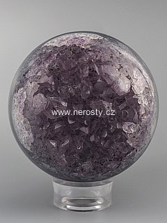 ametyst s krystaly, koule