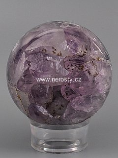 ametyst s krystaly, koule