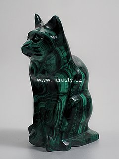 malachit, kočka