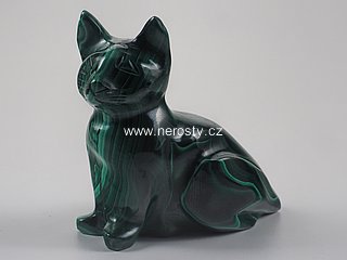 malachit, kočka