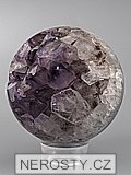 ametyst s krystaly, koule
