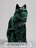 malachit, kočka