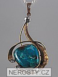chryzokol, přívěsek